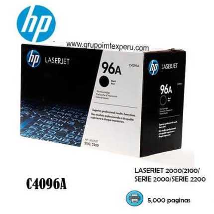 toner hp 96a c4096a laserjet 2000, 2100, serie 2000, serie 2200