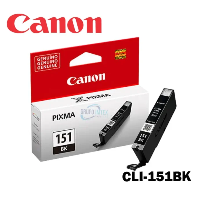 Tinta Canon Cli-151 Black   Mg6310, Mg5410,  iP7210  7ml