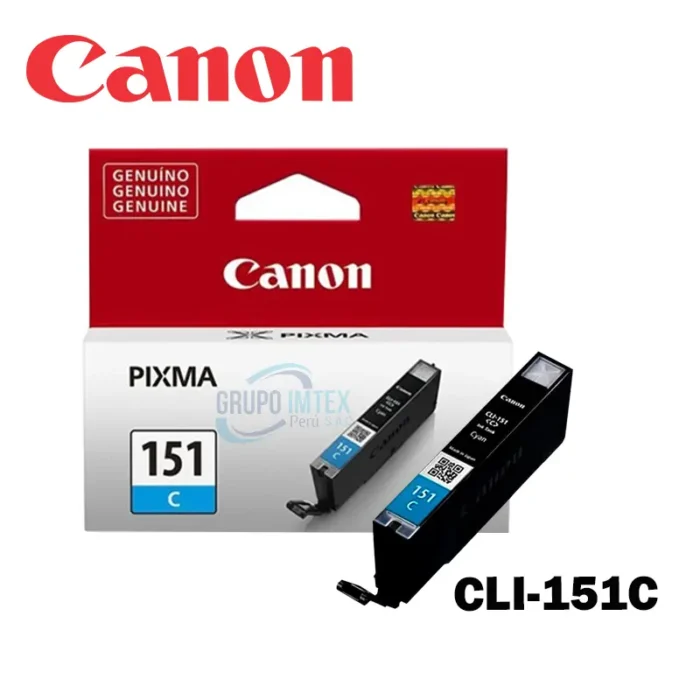 Tinta Canon Cli-151 Cyan  Mg6310, Mg5410,  iP7210  7ml