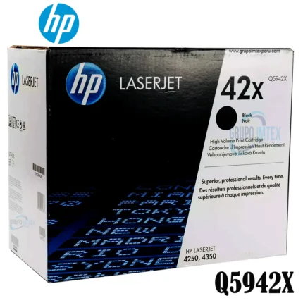 Toner Hp 42X Q5942X  Negro , HP LaserJet 4240n, 4250, 4250dtn, 4250dtnsl, 4250n, 4250tn, 4350, 4350dtn, 4350dtnsl, 4350n, 4350tn