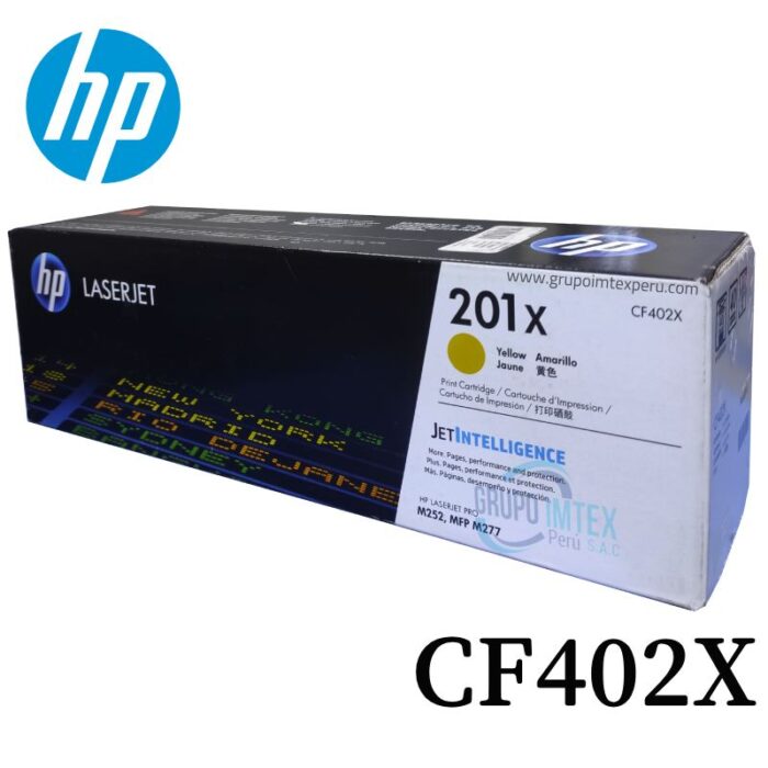 Toner Hp  Cf402X  201X  Amarillo , LaserJet  m252n, m252dw, m277n, m277dw.