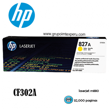 toner hp 827a amarillo cf302a laserjet m880