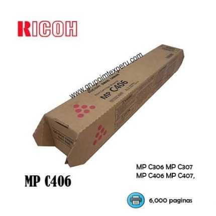 toner ricoh 842093 mp c406 para impresora mp c306 mp c307 mp c406 mp c407