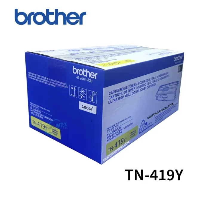 Toner Brother Tn-419 Yellow, Hl-L8360Cdw, Mfc-L8610Cdw, L8900Cdw, Mfc-L9570Cdw