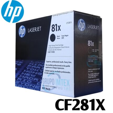 Toner  Hp 81X CF281X  LaserJet Enterprise M605, M606, M630, M632