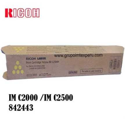 toner ricoh im c2000 / im c2500 842443 amarillo rendimiento 10500 pag.