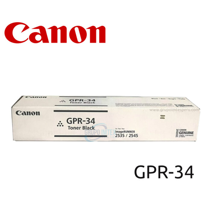 Toner Canon GPR-34  iR2545, 2545i, 2535, 2535i, Rendimiento 19,400 páginas