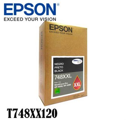 Tinta Epson T748Xx120 Negro Workforce Pro Wf-6590, Wf-6090, Wf-8590