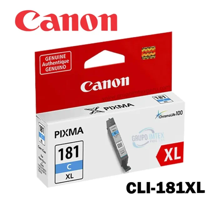 Tinta Canon Cli-181XL Cyan Pixma Ts6110 , Ts6210, Ts701