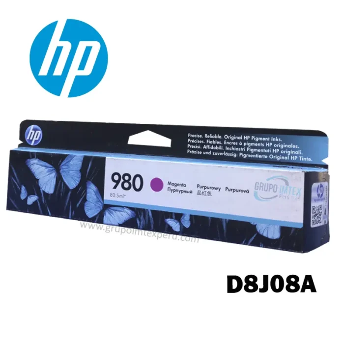 Tinta Hp 980 Magenta  D8J08A  X555, Mfp X585