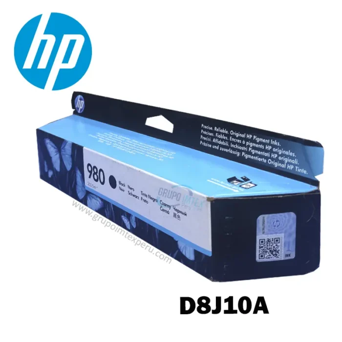 Tinta Hp 980 Negro D8J10A X555, Mfp X585