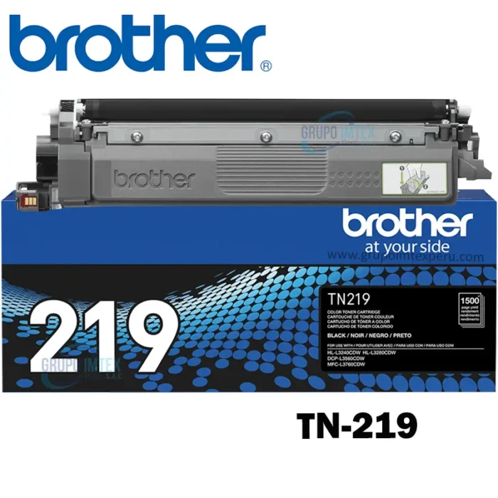 Toner Brother Tn-219 Black para L3280Cdw, Hl L3240Cdw, Dcp L3560Cdw, Mfc L3760Cdw