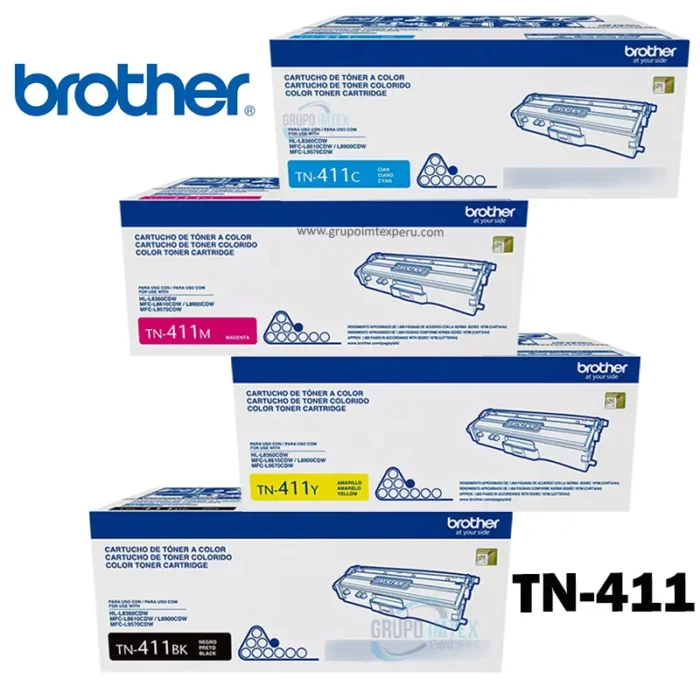 Toner Brother Tn-411 Black Hl-L8360Cdw , Mfc-L8610Cdw , Mfc-L8900Cdw , Mfc-L9570Cdw