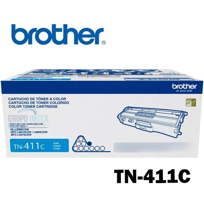 Toner Brother Tn-411 Cyan , Hl-L8360Cdw , Mfc-L8610Cdw , Mfc-L8900Cdw , Mfc-L9570Cdw