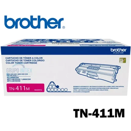 Toner Brother Tn-411 Magenta , Hl-L8360Cdw , Mfc-L8610Cdw , Mfc-L8900Cdw , Mfc-L9570Cdw