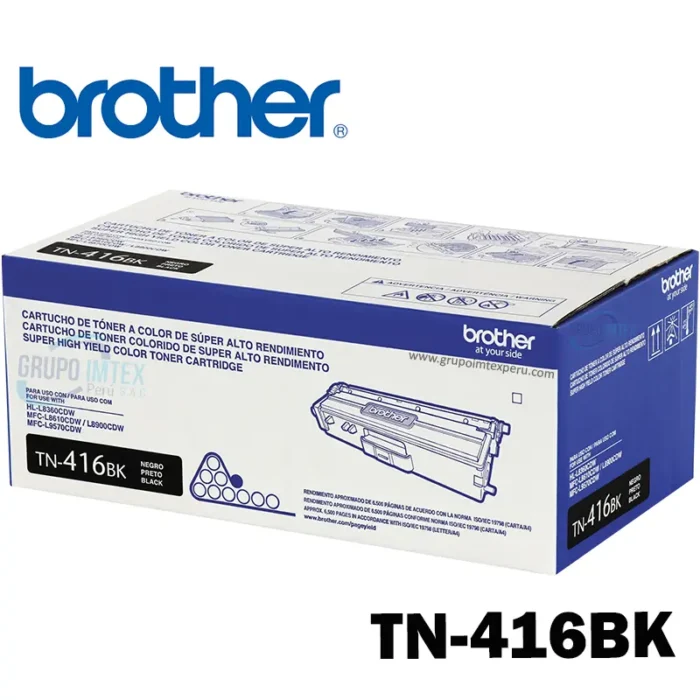 Toner Brother Tn-416Bk Black Hl-L8360Cdw, Mfc-L8610Cdw, Mfc-L8900Cdw, Mfc-L9570Cdw