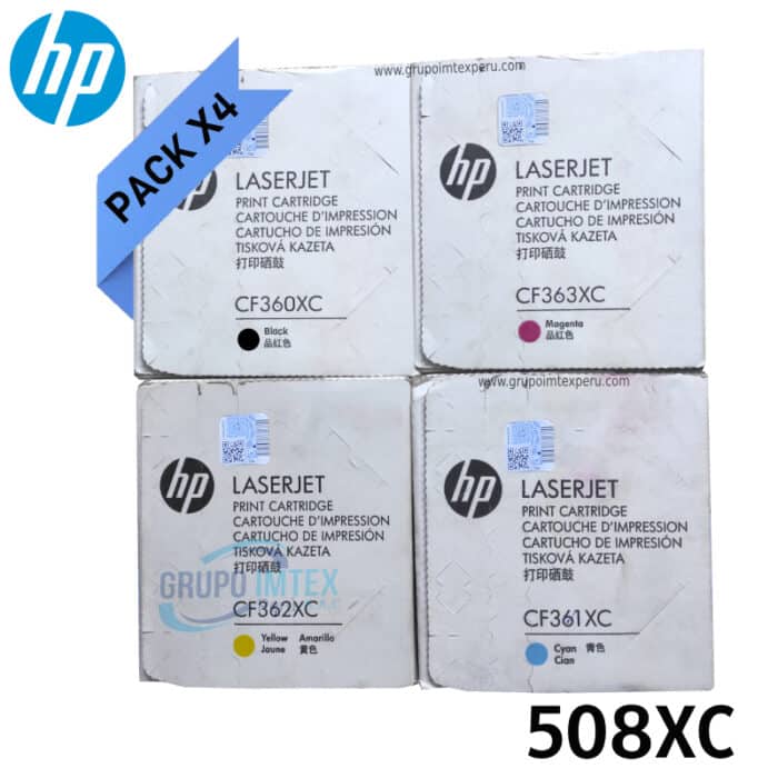 Pack Toner Hp 508XC Laserjet M552Dn, M553Dh, M553Dn