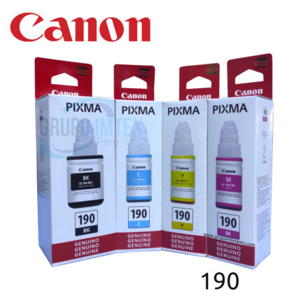 Pack Botella De Tinta Canon GI-190,  Pixma G2100, G2101, G2110, G2111, G3100.