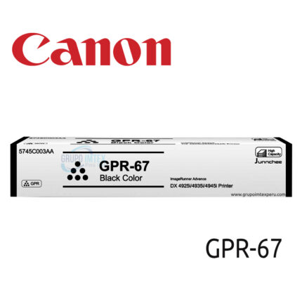 Toner Canon GPR-67 Negro DX 4925i, DX 4935i