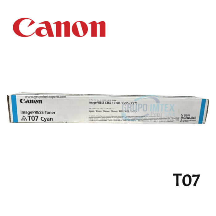 Toner Canon T07 Cyan imagePRESS Lite C165, C170, C265, C270